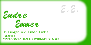 endre emmer business card